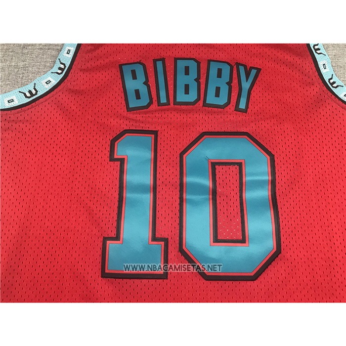 Camiseta Memphis Grizzlies Mike Bibby NO 10 Mitchell & Ness 1998-99 Rojo